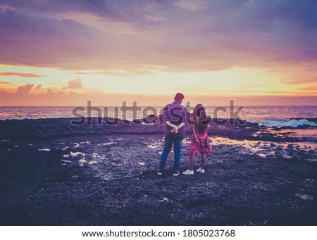 The sunset at Goa beach, India 