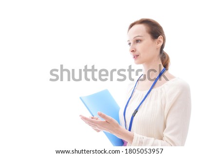 Smiling young business woman image