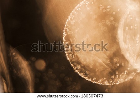 Abstract underwater games with jelly balls, bubbles and light 