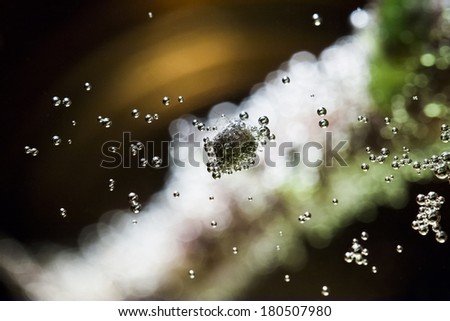 Abstract underwater games with bubbles and light 