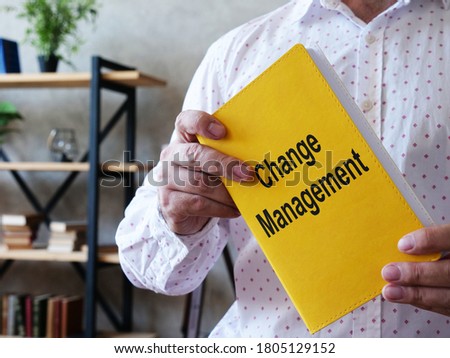 Change Management is shown on the conceptual business photo