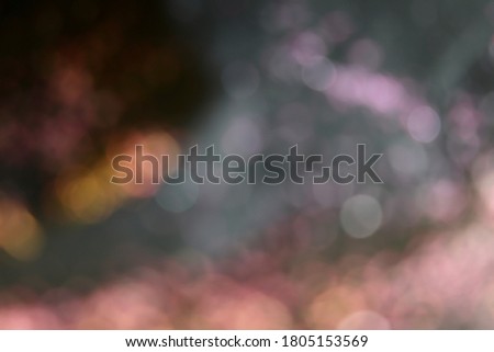 Blurred images and bokeh made from bubbles