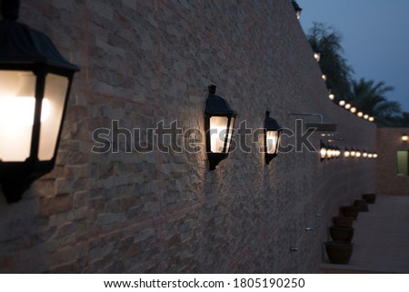 Sequentially lights on the wall