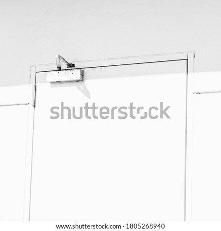 Simple white door background minimal