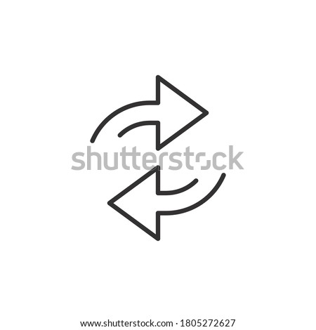 double reverse arrow, replace icon, exchange linear sign on white background - editable vector illustration eps10 Royalty-Free Stock Photo #1805272627