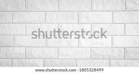 White brick wall background, Suitable for wallpapers.