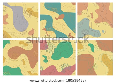 cartoon abstract hand drawn, pastel color, background template vector design