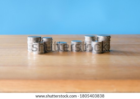 concept coin stack background, business money and coin
