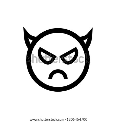 Devil icon, vector illustration. Flat design style. vector devil icon illustration isolated on white background, devil icon Eps10. devil icons graphic design vector symbols.