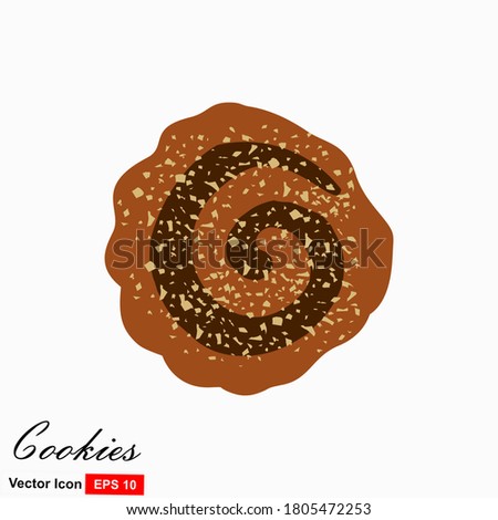 Illustration of a cookies on a white background