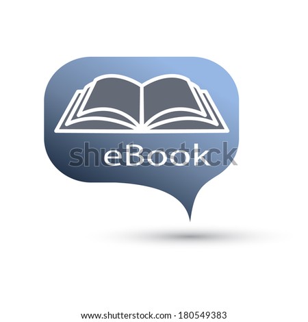 Illustration of Download ebook, with book icons, vector illustration