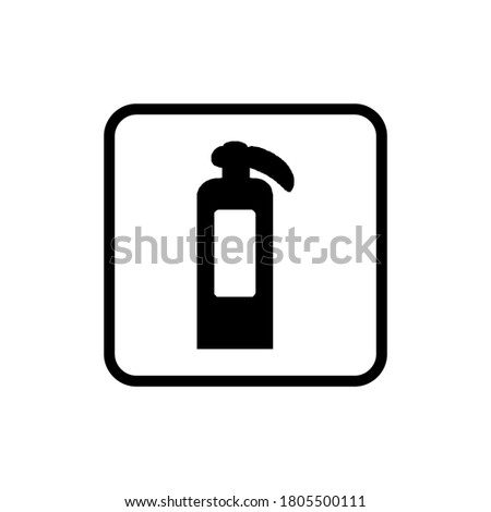 Fire extinguisher icon vector. Symbol for a place to store a fire extinguisher.
