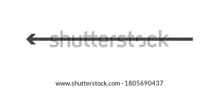 vector icon of a thin long arrow pointing to the left Royalty-Free Stock Photo #1805690437