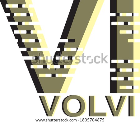 Professional logo for letter vi