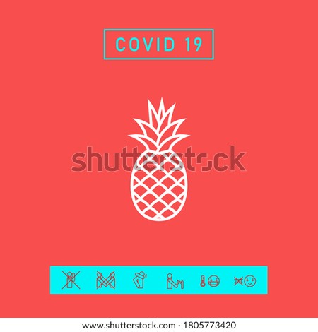 Pineapple icon, elements for your design