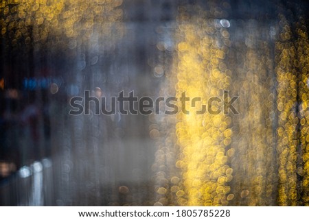 Yellow round bokeh glittering blur focus texture background