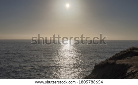 Sun setting over the ocean in San Diego, CA.