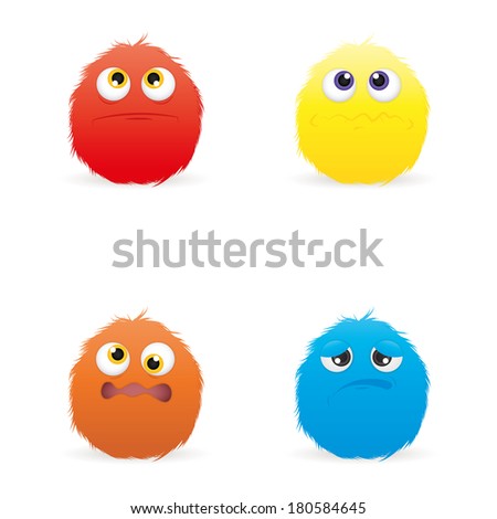 abstract expression faces on a white background