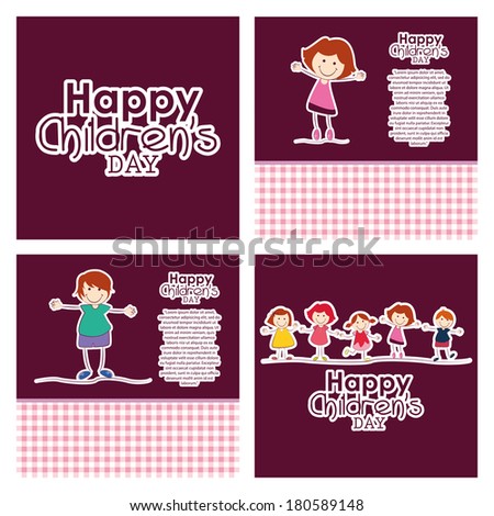 abstract children's day text on a special background