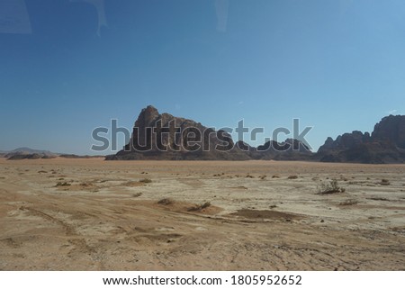 Wadi Rum, known also as the Valley of the Moon, is a valley cut into the sandstone and granite rock in southern Jordan 
