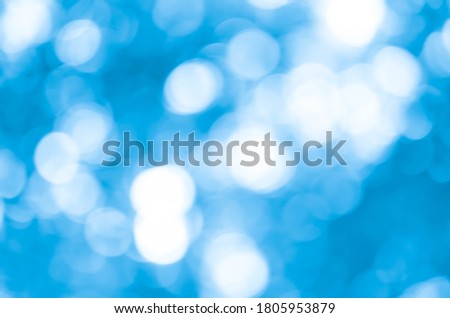 Abstract blue bokeh nature background