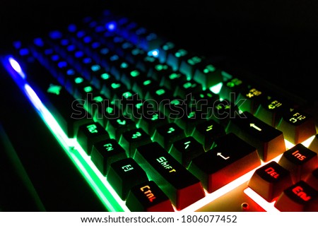 RGB Mechanical Gaming Keyboard PC Enthusiast Keyboard Gamer Using