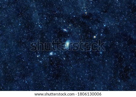 Blue galaxy with stars. Elements of this image were furnished by NASA.