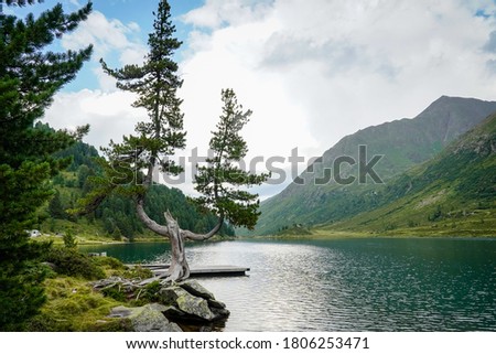 The Staller Sattel with the Obersee is a popular destination Royalty-Free Stock Photo #1806253471