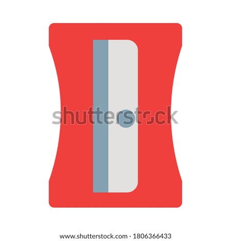 sharpener icon over white background, flat style, vector illustration