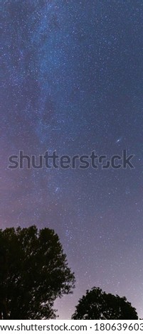 

Night sky landscape with milky way