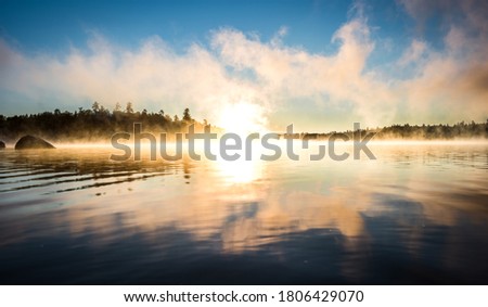 Sunrise in the boundary waters canoe area Minnesota 