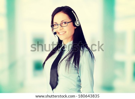 Young woman,call cener worker