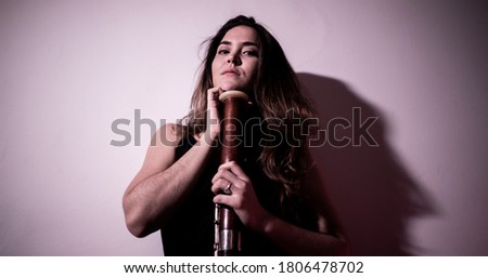 young woman with a bassoon