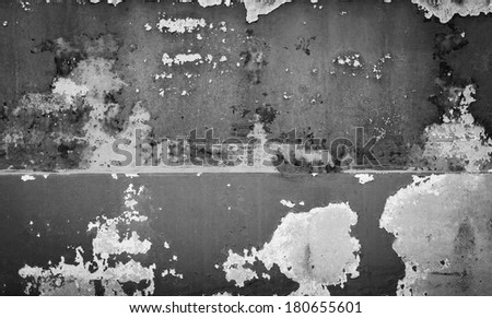 abstract raw black and white  paint dirty wall background 