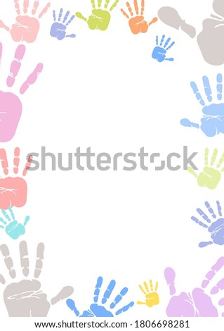 pastel colours hands for background or template