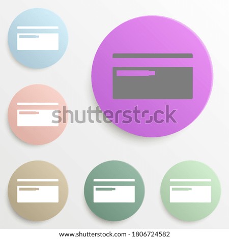 Credit Card web badge color set. Simple glyph, flat vector of web icons for ui and ux, website or mobile application