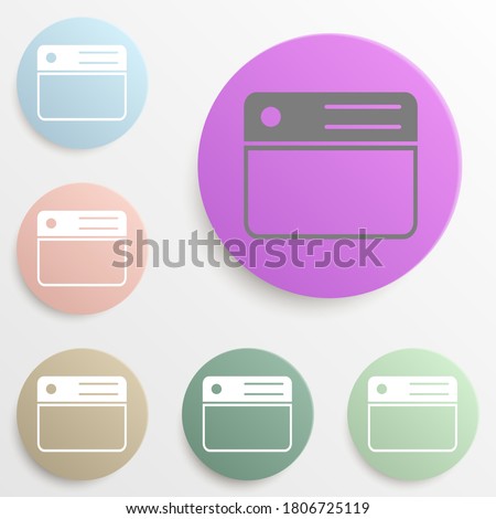 Social network notifications contacts badge color set. Simple glyph, flat vector of web icons for ui and ux, website or mobile application