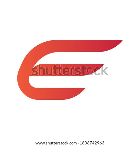 E Alphabet Modern Logo Design Concept