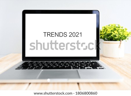 TRENDS 2020 Business Concept,word on Computer screen
