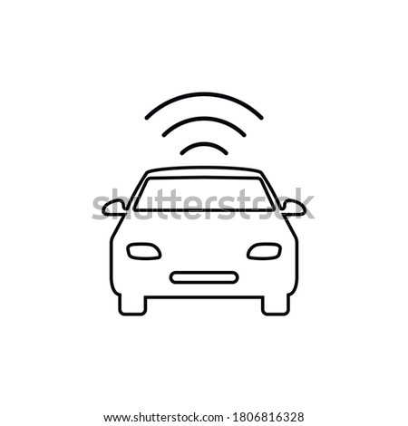 Smart car icon vector  auto, automatic auto sign