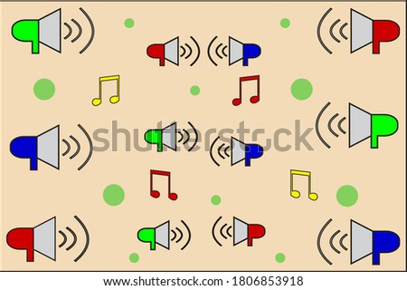 
Vector illustration of a music themed digital paper