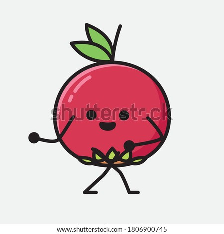 An illustration of Cute Ugni Fruit Mascot Vector Character