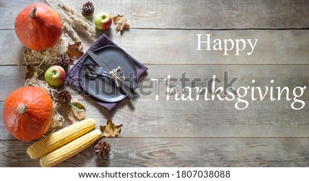 Thanksgiving Day. Thanksgiving Day Autumn background of pumpkins and leaves. thanksgiving. pumpkins and fruits. View from above. Copyspace