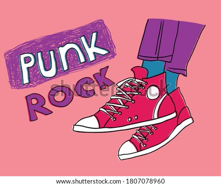 pair fashionable sneakers. vector illustration fashion