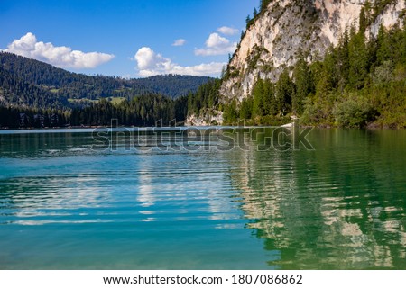 Lake Braies is a lake in the Prags Dolomites in South Tyrol, Italy.  