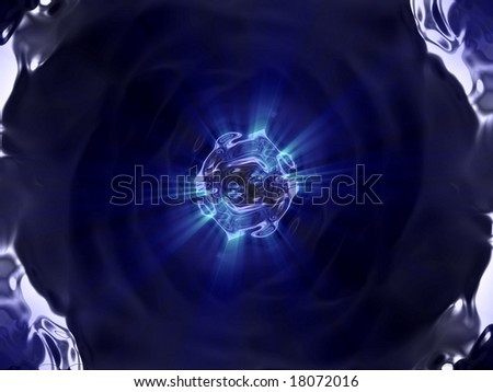 distorted background with blue rays