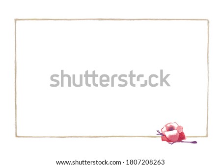A card with one red flower