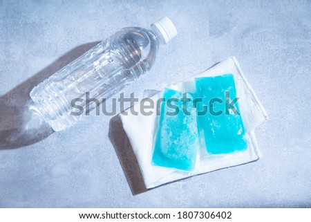 Two coolers/ice packs to keep food and body cool. Royalty-Free Stock Photo #1807306402