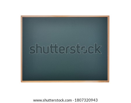 Blank school board isolated on white background.