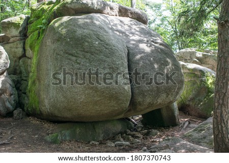 Devils ass, Czech Republic rock formation summer closeup stone shape tourist spot